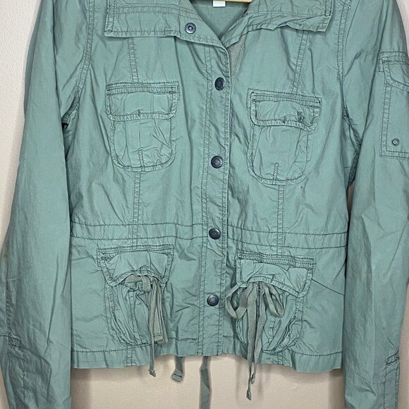 Military Inspired Women’s Abercrombie and Fitch Olive Green Cotton Jacket - Picture 2 of 14